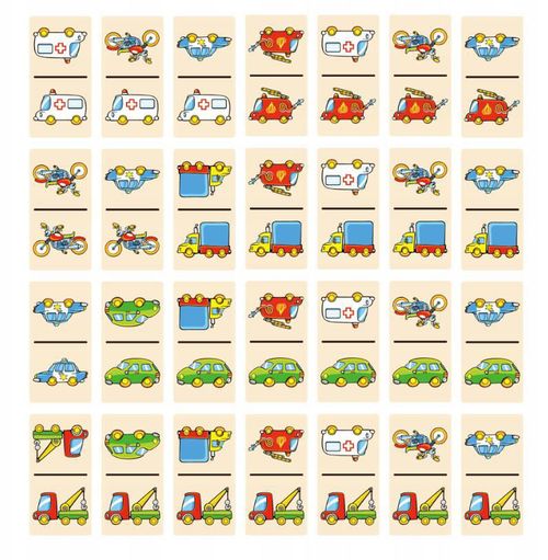 купить Настольная игра Viga 59623V Dominoes Vehicles в Кишинёве 