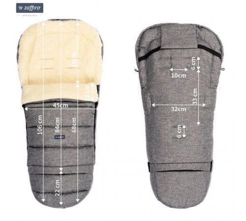Конверт для коляски Womar Zaffiro iGrow Wool Melange Blue 