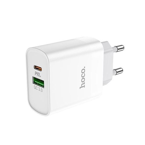 купить HOCO C80A Rapido PD20W+QC3.0 charger (EU) white в Кишинёве 