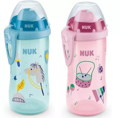 Canuta-anticurgere NUK Flexi Cup cu pai (12 luni+) 300 ml 