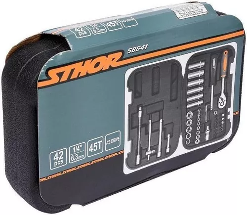 cumpără Set de tubulare, bite, duze Sthor 58641 Trusa chei cu antrenor 1/4",42elem. în Chișinău 