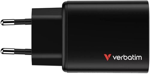 купить Зарядное устройство сетевое Verbatim VER_32352 Essentials GaN Charger 65W, 3 Ports, Black в Кишинёве 