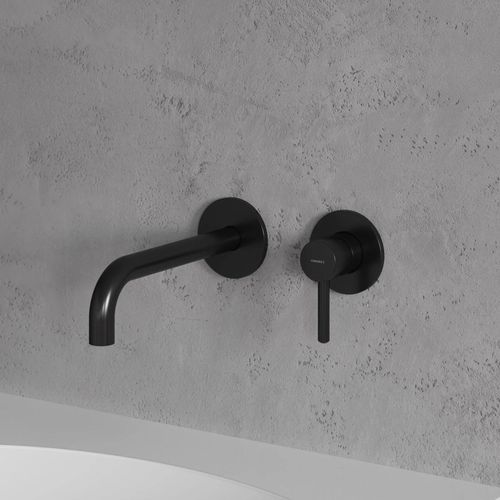 купить Смеситель для умывальника Omnires Y1215HLBL Semi-matt Black, din perete в Кишинёве 