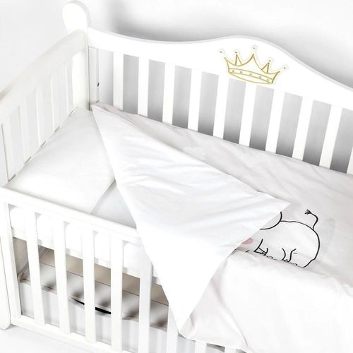 купить Детское постельное белье PernaMea Set lenjerie 3 piese Premium Elefant (PM.100469/1) в Кишинёве 