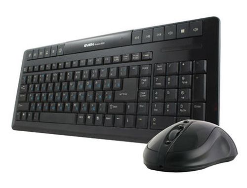 купить Клавиатура+мышь SVEN Wireless 9005 Combo black, Keyboard + optical mouse, USB (set fara fir tastatura+mouse/беспроводной комплект клавиатура+мышь), www в Кишинёве 