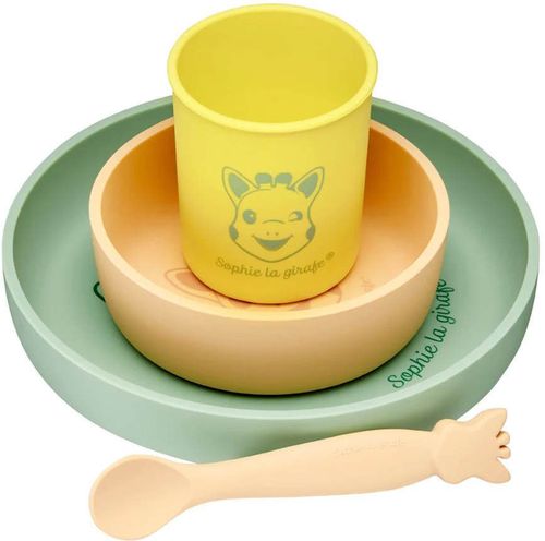 купить Посуда для кормления Sophie la Girafe 010001 Set de masa din silicon 4 piese в Кишинёве 