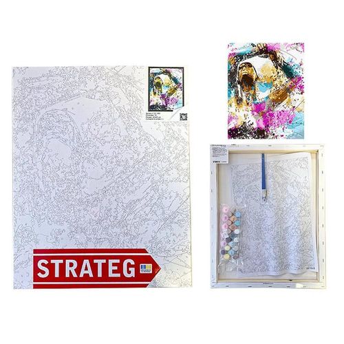 cumpără Tablou pe numere Strateg 57269 Acuarela aurie 40x50cm în Chișinău 