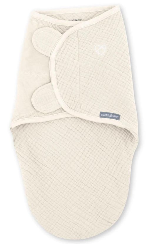 купить Аксессуар для пеленания Bright Starts 17386-003 Ingenuity SwaddleMe din muselina, 0-3 luni, 1.5 TOG, Cream в Кишинёве 