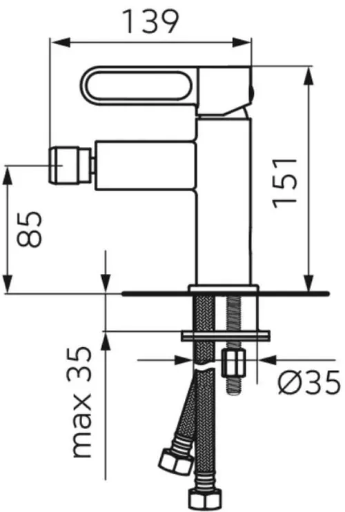 купить Смеситель для биде F-Design Zaffiro White FD1-ZFR-6-33 в Кишинёве 