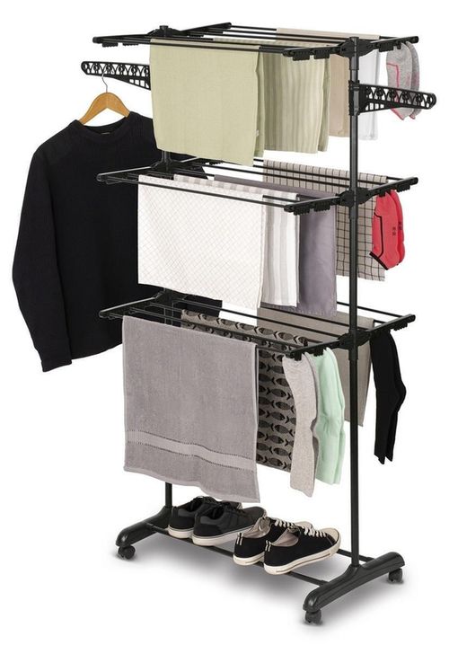 купить Сушилка для белья Konighoffer 76x55x155cm Black в Кишинёве 