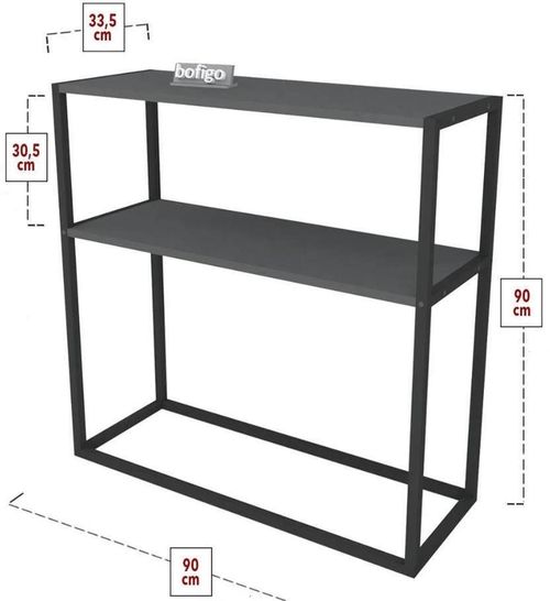 cumpără Raft de birou Nex Home Dressuar, 90x34x89,5 cm, Antracit (14-01-08) în Chișinău 