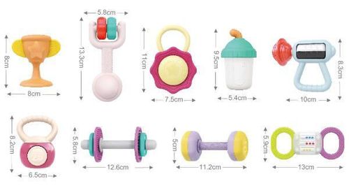 купить Погремушка Hola Toys HA7900 Set de zornăitoare Baby Gym (9 modele) в Кишинёве 