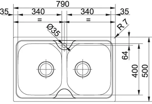 cumpără Chiuvetă bucătărie Franke 101.0486.099 Inox OLL 620 Dekor în Chișinău 