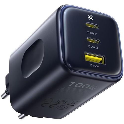 cumpără Încărcător cu fir Baseus E0121400 GaN 2*Type-C+1*USB-A 100W, PicoGov Series AE11, Cosmic Black în Chișinău 