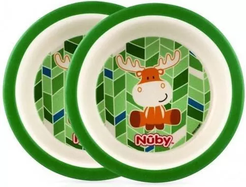 купить Посуда для кормления Nuby ID5501 Миски 2шт Bamboo в Кишинёве 