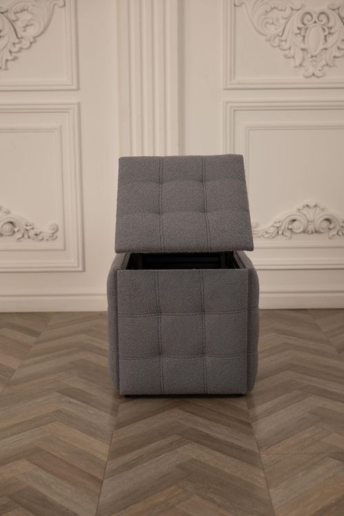 купить Пуф Nex Home Cub Transformer 5 scaune in 1 N53, Gri Teddy в Кишинёве 