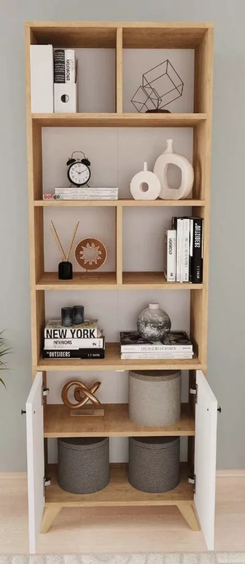 купить Шкаф Nex Home Смирна, 64x30x187 см, Дуб/Белый (15-28-14) в Кишинёве 