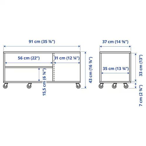 cumpără Măsuţă cafea Ikea Vihals 91x37 White în Chișinău 