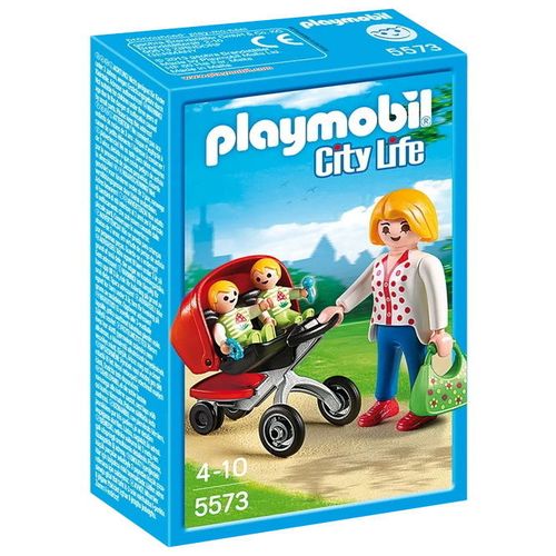 cumpără Set de construcție Playmobil PM5573 Mother with twin stroller în Chișinău 