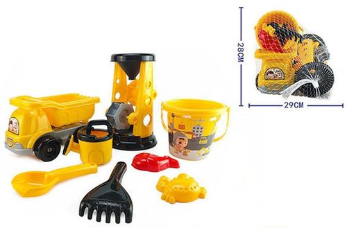 купить Игрушка Promstore 45066 Набор игрушек для песка с машиной и мельницей, 8 ед, 28X29cm в Кишинёве 