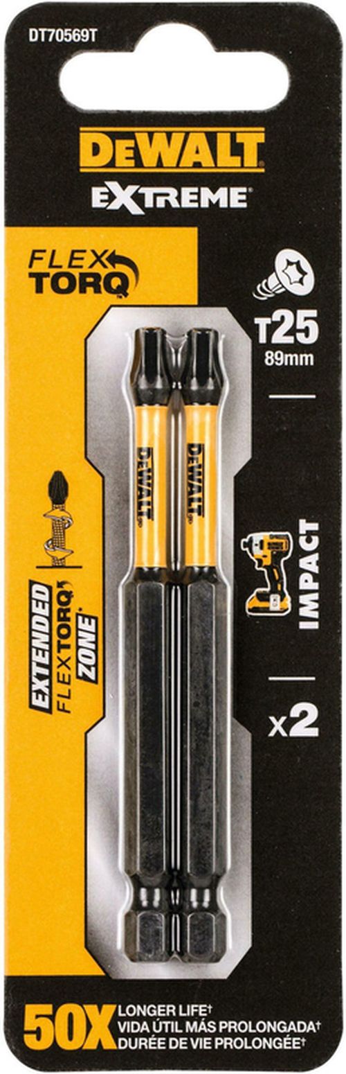 купить Набор головок, бит, насадок DeWalt DT70569T-QZ capete de insurubat T25 89mm FLEXTORQ в Кишинёве 