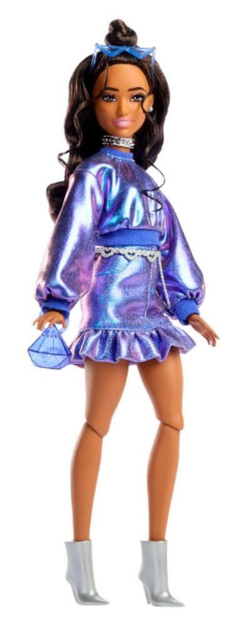 купить Кукла Barbie JFP42 Fashionistă rochie violetă lucioasă в Кишинёве 