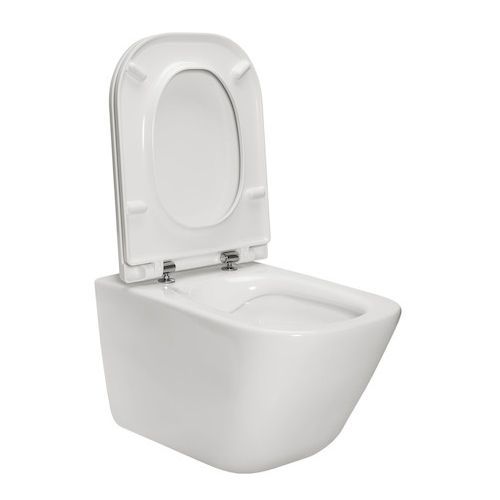 WC suspendat cu scaun Slim, cu sistem de coborâre moale, ROCA GAP Rimless 