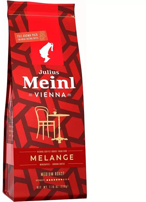 купить Кофе Julius Meinl Set cafea Vienna Melange macinata 220gr + Cana Medium Red в Кишинёве 