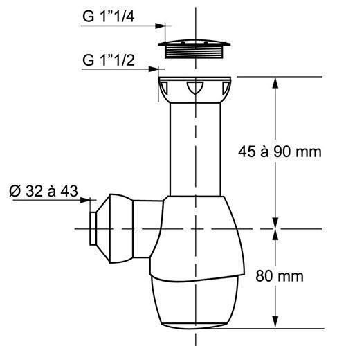 cumpără Sifon pentru chiuvetă bucătărie Wirquin lavoar/chiuveta universal alb 30950095 în Chișinău 