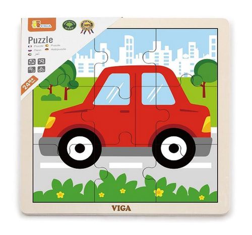 купить Головоломка Viga 51444 9-Piece-Puzzle Car в Кишинёве 