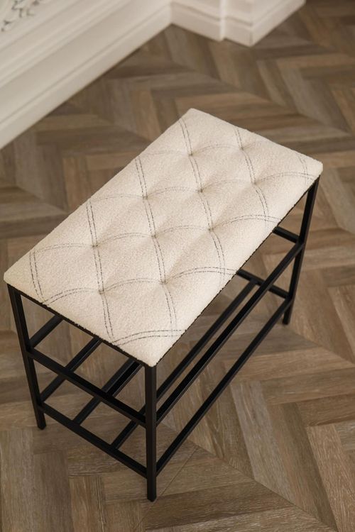 купить Полка для обуви Nex Home Pantofar 3 nivele Teddy, metal, max.150kg, 80x32x52cm, 51 Bej deschis в Кишинёве 