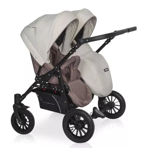 купить Детская коляска Riko Carucior pentru gemeni 2in1 Basic Saxo 03 Latte в Кишинёве 