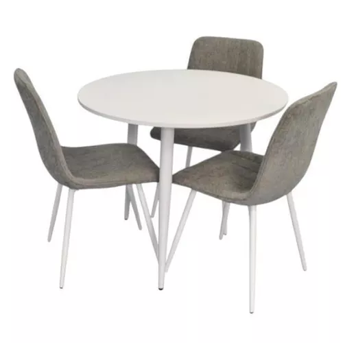 купить Комплект стол и стулья Evelin di Costacurta стол DT-404-5Wh + 3 стула YTC-078Wh UF885-14 (Grey) в Кишинёве 