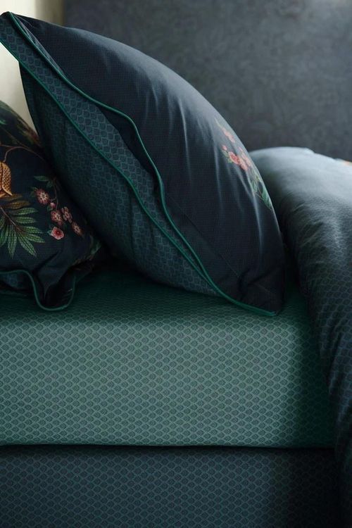 купить Постельное белье Pip Studio 279124 Thousand Leaves Fitted Sheet 180x200 h25 Blue Grey в Кишинёве 