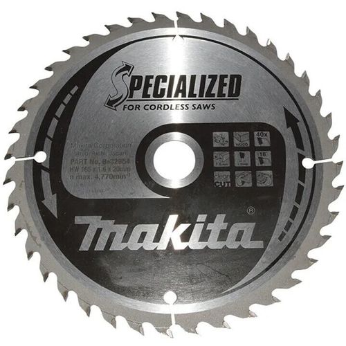 купить Диск отрезной Makita B-32954 Disc ferastrau circular acum. lemn 165x20x40 в Кишинёве 