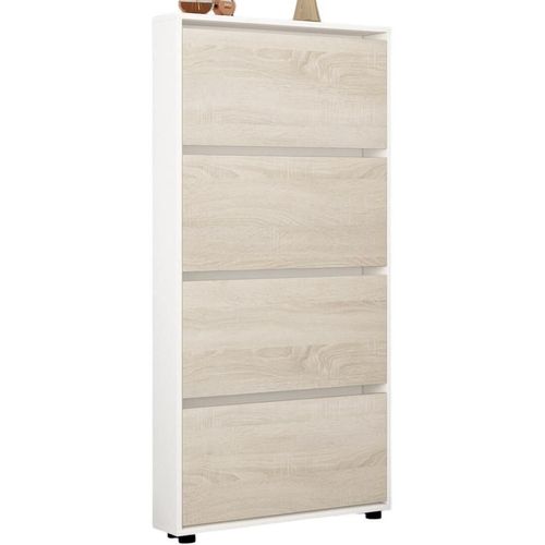 купить Полка для обуви Mobildor-Lux Leo Slim 70x16x164H cm White/Sonoma в Кишинёве 
