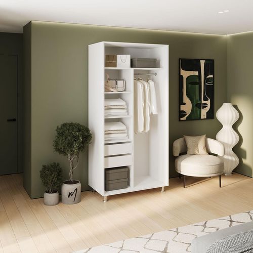 cumpără Dulap my-STYLE C10H2T02BM01-U11, 100x220, белый în Chișinău 
