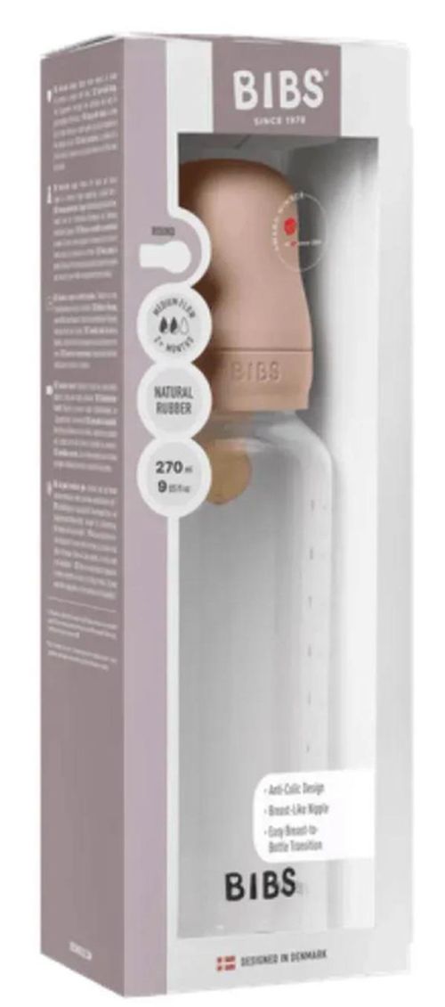 cumpără Cană cu pai BIBS 5017244 Biberon din plastic anticolici Blush cu tetina din latex 3+ luni, 270 ml în Chișinău 