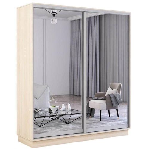 cumpără Dulap Mobildor-Lux Fox uși glisante din oglinzi (180x60x220H cm) Sonoma în Chișinău 