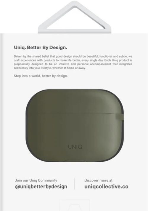 купить Чехол для наушников UNIQ Silicon Moss for AirPods Pro 2nd Gen, Green в Кишинёве 