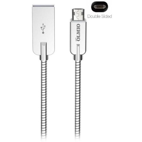 cumpără Cablu telefon mobil Partner 38650 STEELY, Dublu Side USB 2.0 microUSB, 1.2м, 2.1A în Chișinău 