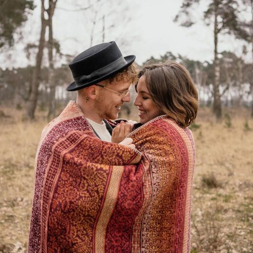 cumpără Textile de casă Ibena 3165/420 Jacquard Decke Elbasan Dark red în Chișinău 