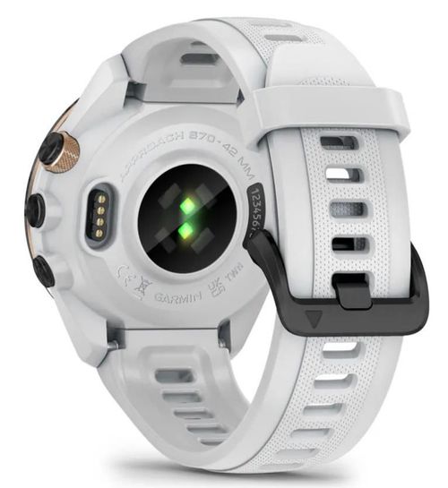 cumpără Ceas inteligent Garmin Approach® S70 42 mm Black Ceramic Bezel with White Silicone Band (010-02746-10) în Chișinău 