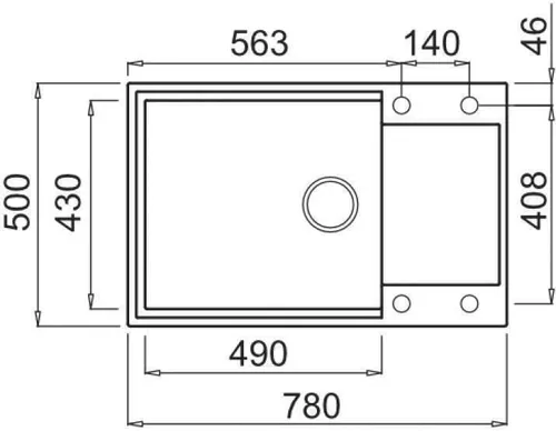 купить Мойка кухонная Elleci EASY 310 (780x500 mm) 48 cemento в Кишинёве 