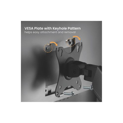 купить Крепление мониторов Brateck LDT46-C012 Spring-Assisted Monitor Arm, for 1 monitor, Clamp-on, 17"-32", Tilt Range +90° ~ -90°; Swivel Range +90° ~ -90°; Screeen Rotation 360°, VESA: 75x75, 100x100, Arm Extend: 450mm, Weight Capacity per screen 9 Kg (Подпружиненный кронштейн для 1 монитора, зажимной) XMAS в Кишинёве 