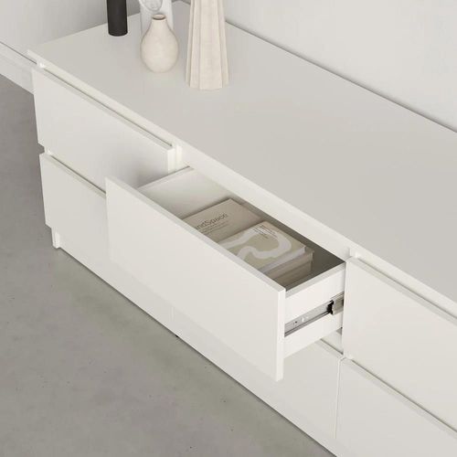 cumpără Comodă TV MebelStar NEO 6S 150x43x53 White (MBS-1278) în Chișinău 