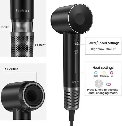cumpără Uscător de păr Laifen Swift Premium Sliver BlackLF03-PEG (PP-001) în Chișinău 
