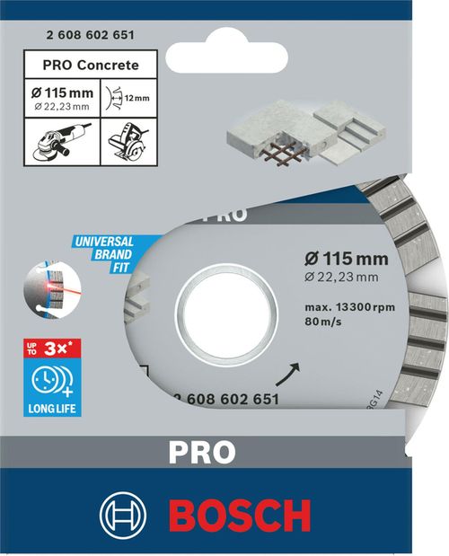 купить Диск отрезной Bosch 2608602651 Disc de taiere cu diamant 115mm в Кишинёве 