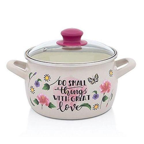 cumpără Cratiță Metalac 55005 Cratita emailata Metalac "Do small..." D18cm, 3.1l, capac din sticla în Chișinău 