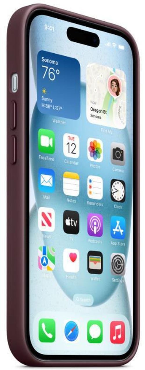 купить Чехол для смартфона Apple iPhone 15 FineWoven MagSafe Mulberry MT3E3 в Кишинёве 